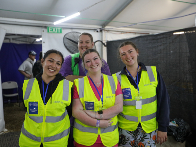 ProMED Tasmania clinicians in high-visibility vests