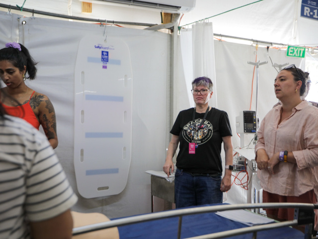 Treatment area inside a ProMED field hospital
